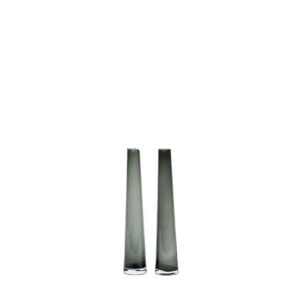 Long vase - organic rim smoke