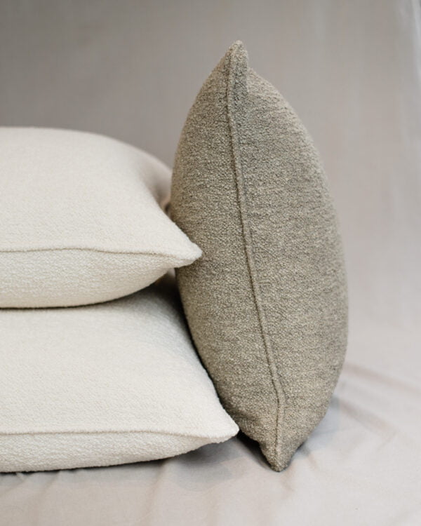 Kussen boucle taupe - 50x50