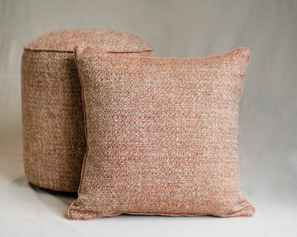 Kussen roze structuur met bies - 50x50