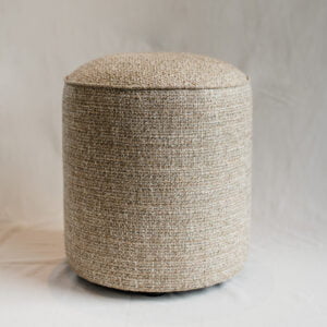 Poef beige/bruin structuur