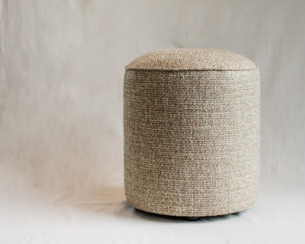 Poef beige/bruin structuur