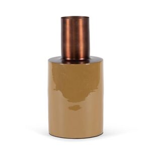 Vaas Enamel Mustard & Copper