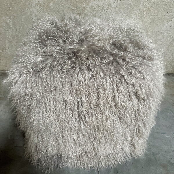 Cube 40x40x40- tibetaanse schapenvacht- grijs