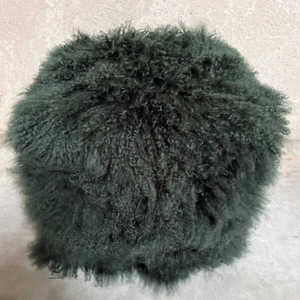 Cube 40x40x40- tibetaanse schapenvacht- groen