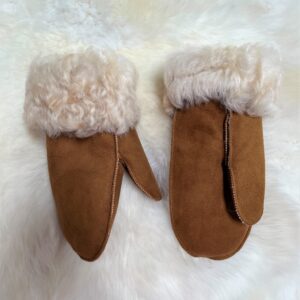 Handschoenen in zachte schapenvacht - Camel