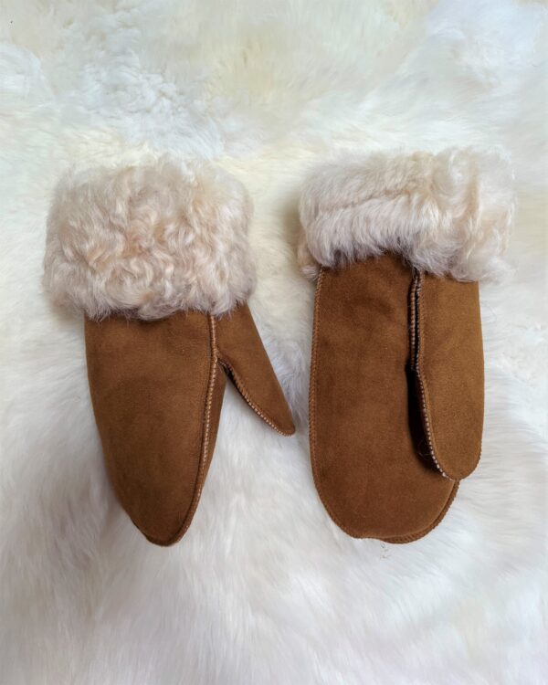 Handschoenen in zachte schapenvacht - Camel