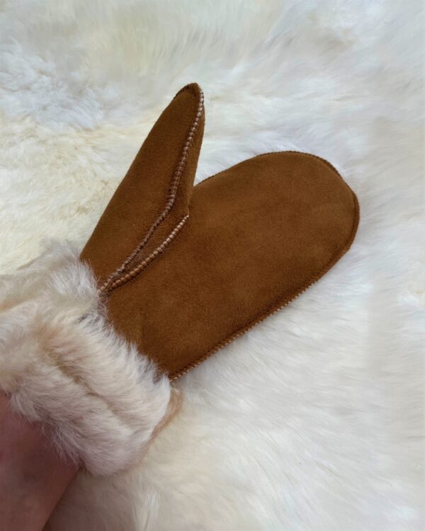 Handschoenen in zachte schapenvacht - Camel