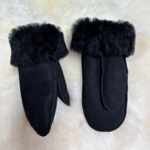 Handschoenen in zachte schapenvacht - Zwart