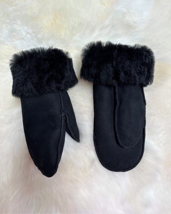 Handschoenen in zachte schapenvacht - Zwart