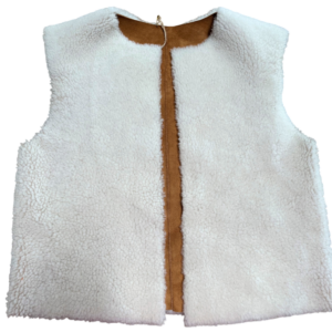 Gilet schapenvacht wit/cream - omkeerbaar