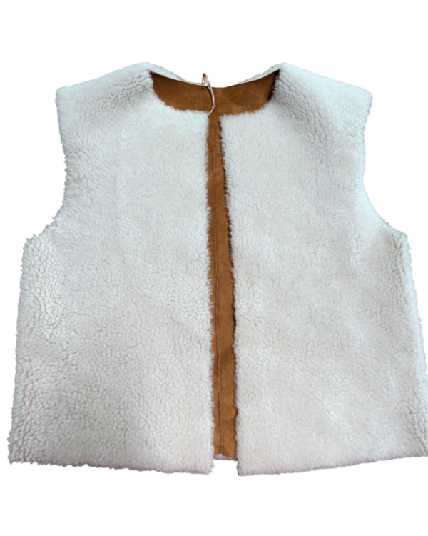 Gilet schapenvacht wit/cream - omkeerbaar