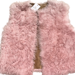 Gilet schapenvacht roze gekleurd