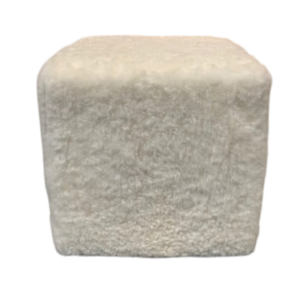 Cube 40x40x40- kortgeschoren wit