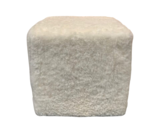 Cube 40x40x40- kortgeschoren wit