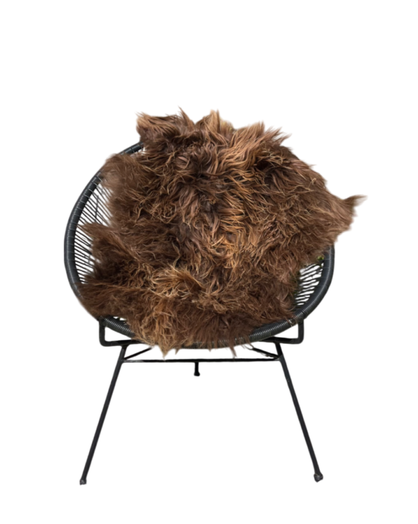 IJslandse schapenvacht - naturel bruin - langharig