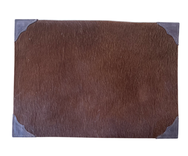 Placemat koehuid - donkerbruin