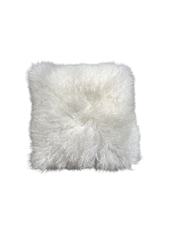 Kussen Tibetaans naturel wit 50x50