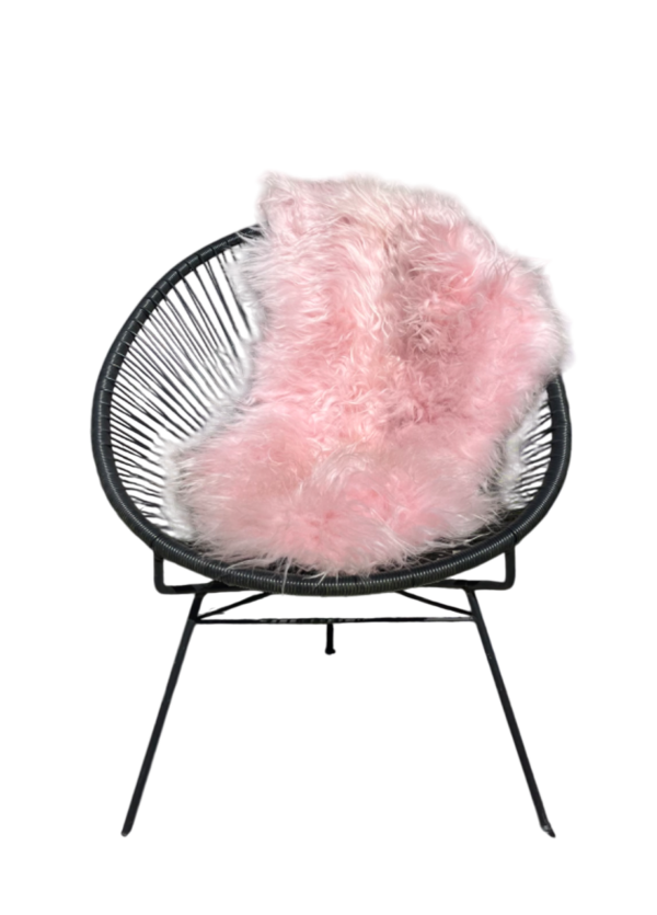 IJslandse schapenvacht - Lichtroze gekleurd - langharig