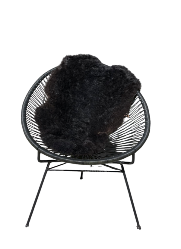 IJslandse schapenvacht - naturel zwart - kortharig