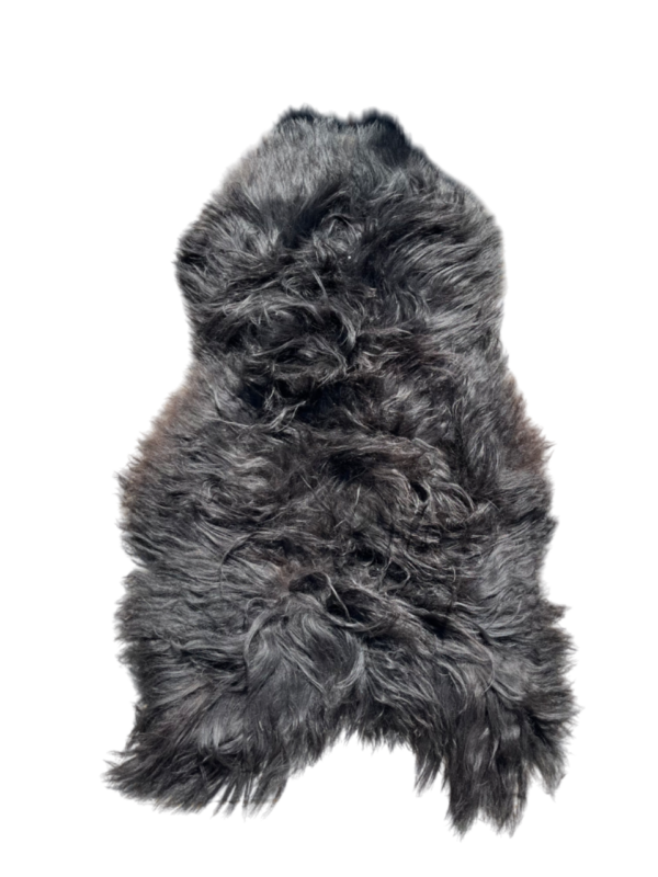 IJslandse schapenvacht - naturel zwart - langharig