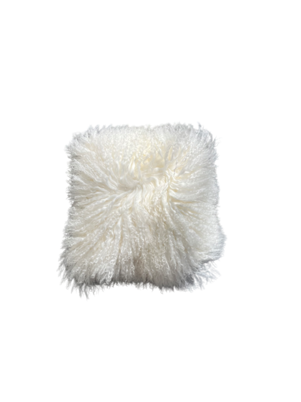 Kussen Tibetaans naturel wit 30x30cm