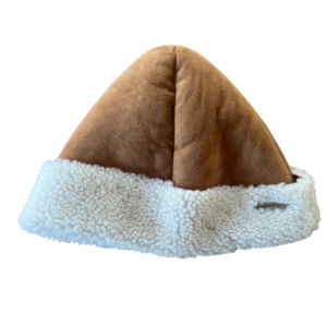 Muts - schapenvacht - Owen barry - camel/wit