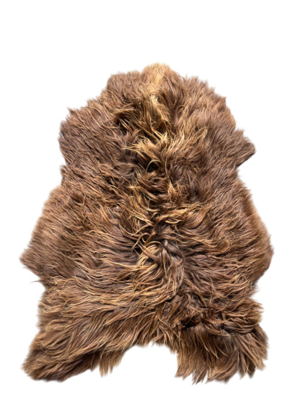 IJslandse schapenvacht - naturel bruin - langharig