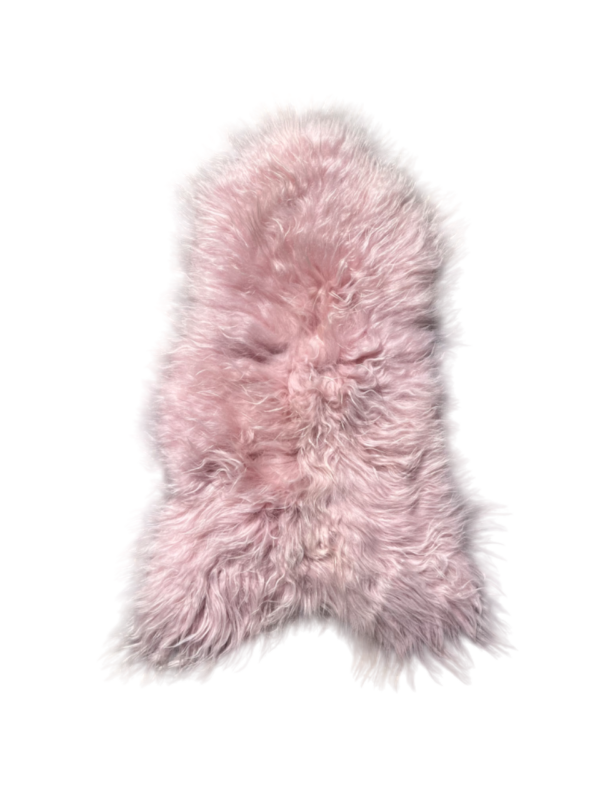 IJslandse schapenvacht - Lichtroze gekleurd - langharig