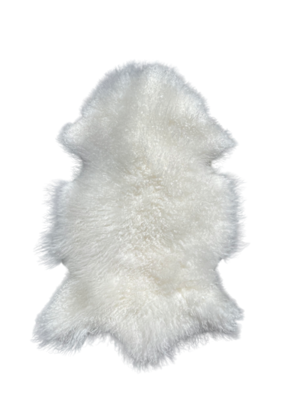 Tibetaanse schapenvacht - naturel wit