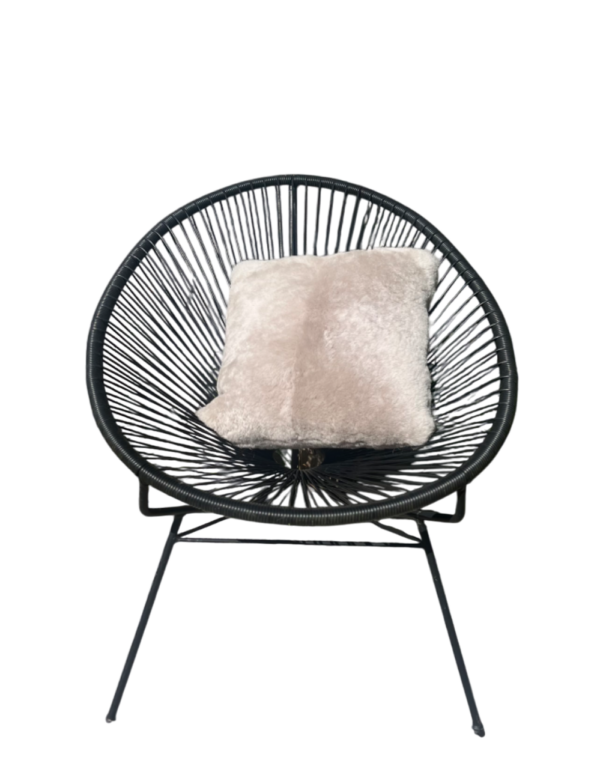 Kussen IJslands beige gekleurd kortharig 50x50