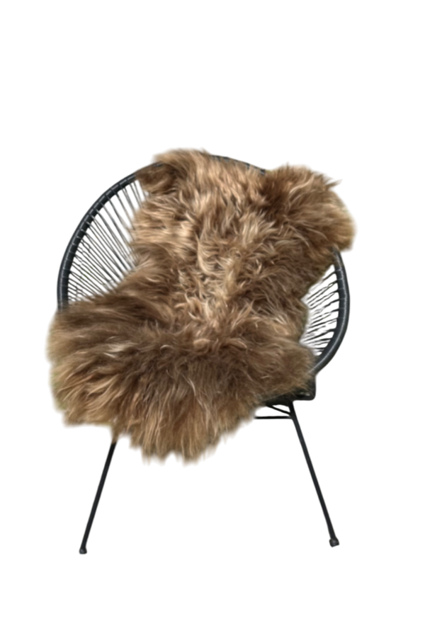 IJslandse schapenvacht - goud gekleurd - langharig