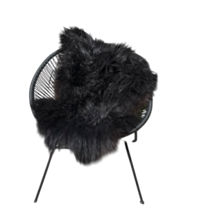 IJslandse schapenvacht - naturel zwart - langharig