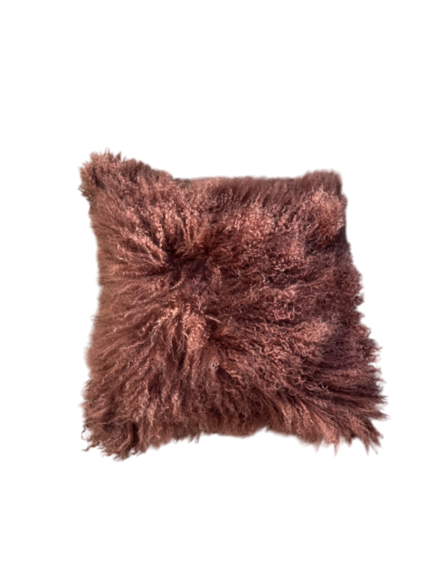 Kussen Tibetaans bordeaux gekleurd 50x50