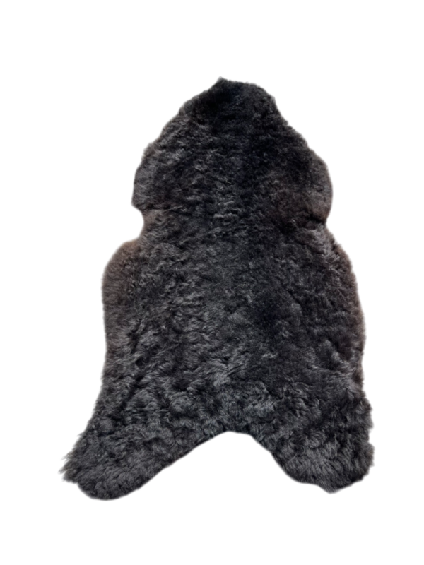 IJslandse schapenvacht - naturel zwart - kortharig