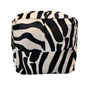 Poef koehuid geprinte zebra - 50x50
