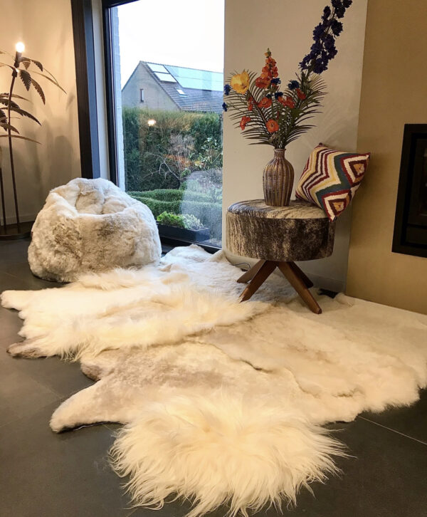 Zitzak uit IJslandse schapenvacht - mélange