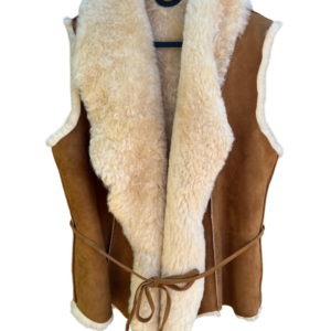 BESTSELLER: Gilet uit Lamsvacht - Camel