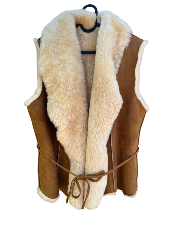 BESTSELLER: Gilet uit Lamsvacht - Camel