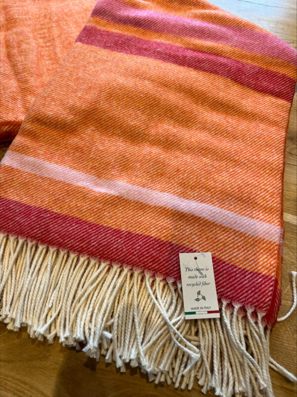 Wollen plaid -  Orange