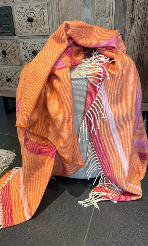 Wollen plaid -  Orange