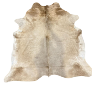 Koehuid Small - Beige/Gold - 180x160cm