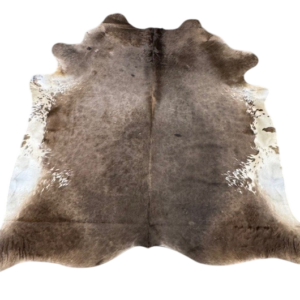 Koehuid Brown/white - 200x200cm