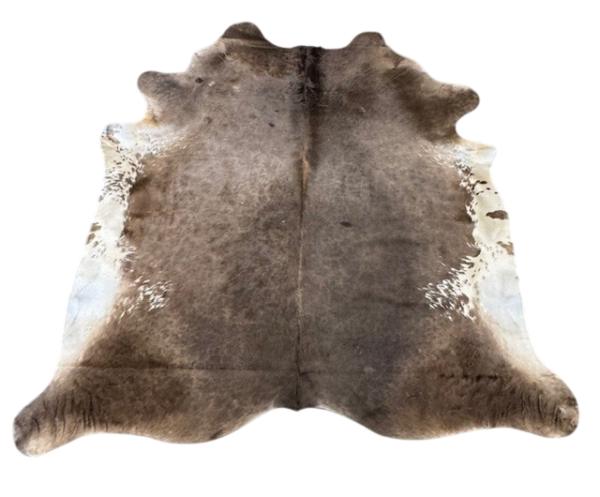 Koehuid Brown/white - 200x200cm