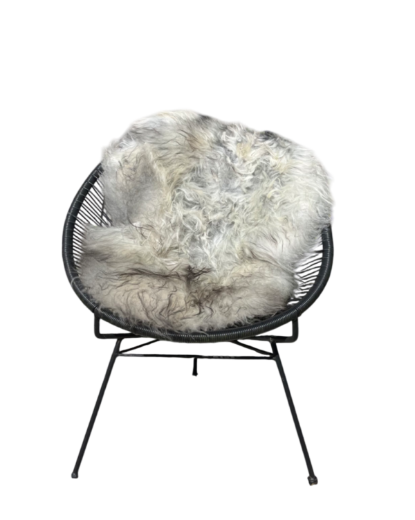 IJslandse schapenvacht - naturel grijs - langharig