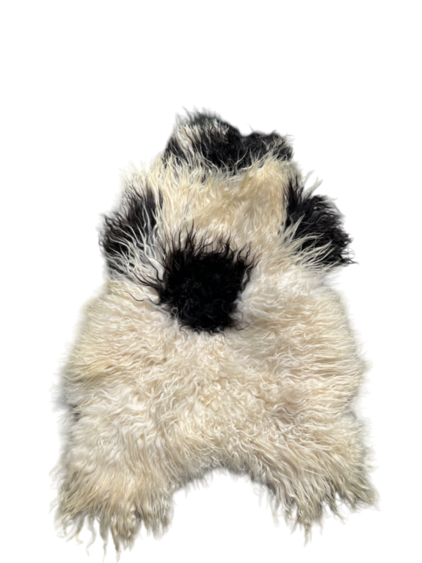 IJslandse schapenvacht - naturel gespot - langharig