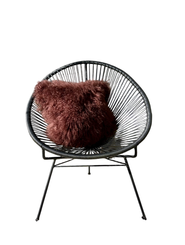 Kussen Tibetaans bordeaux gekleurd 50x50