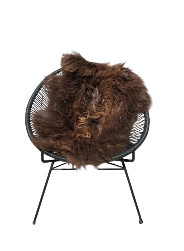 IJslandse schapenvacht - naturel bruin - langharig