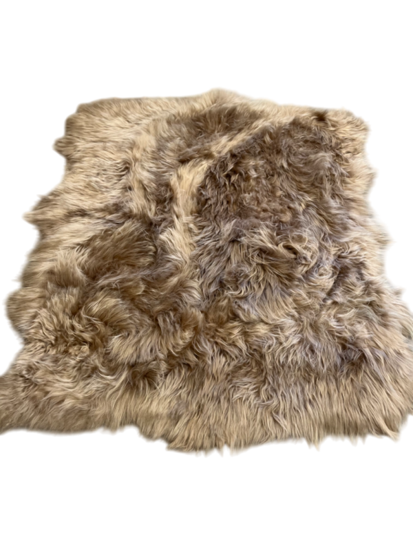 Organisch tapijt - IJslands langharig camel gekleurd - 210x180cm
