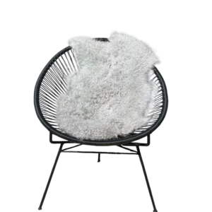 Tibetaanse schapenvacht - grijs gekleurd