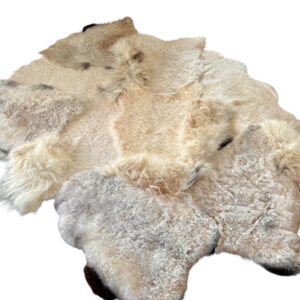 Handgenaaid patchwork tapijt -Off white/mélange- 3 lengtes - 230x180cm